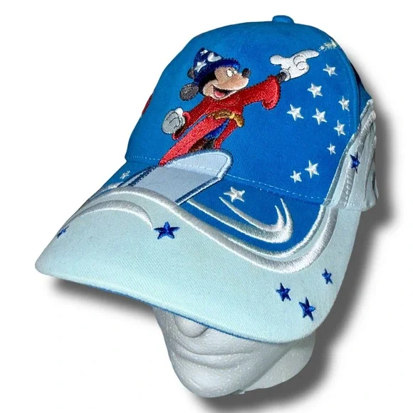 Vintage Disney World Sorcerer Mickey Mouse Fantasia Hat Youth Embroidered Cap - Picture 5 of 10